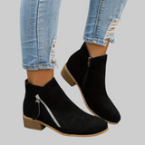 Fiora – Klasické vintage kozačky, barva: černá
