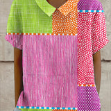 Zara - Színes Patchwork Blúz
