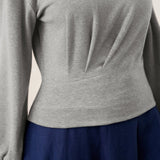 Asymmetric Ruched Stretch Knit Top CALLIOPE