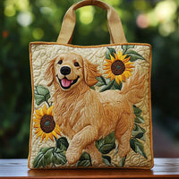 Kézzel készített steppelt táska – Golden Retriever