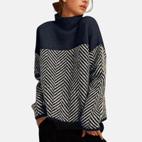 Eva - Structured Two-Tone Knit Sweater