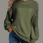 Carolina – Oversized svetr, barva: khaki zelená