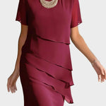 Janet - Elegantní šaty, barva: červená