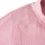 100% Linen Shawl V-Neck Half Sleeve Top JADE