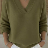 Viola | Relaxed V-Neck Sweater