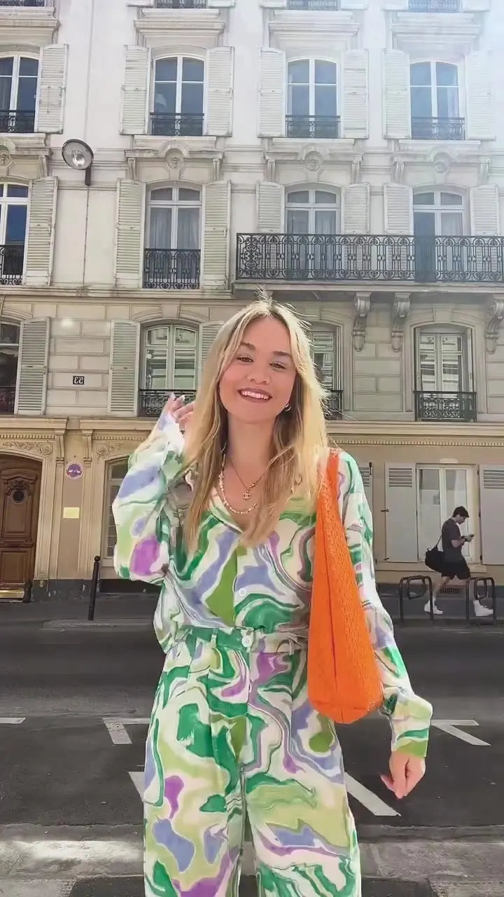 Viktoria – Komplet s výrazným vírovým potiskem