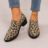 Elisabeth – Leopardí mokasíny, barva: khaki