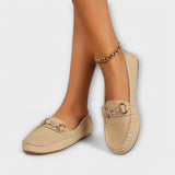 Lara - Elegantní mokasíny, barva: khaki