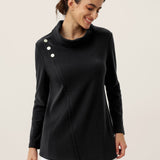Lenzing Modal® Mock Neck Buttoned Stretch Top ZARIA