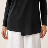Lenzing Modal® Mock Neck Buttoned Stretch Top ZARIA
