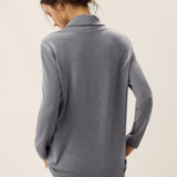 Lenzing Modal® Mock Neck Buttoned Stretch Top ZARIA