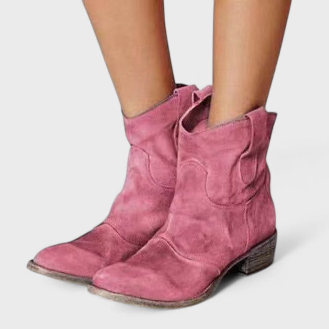 Annelore – Nadčasové elegantní kotníkové boty, barva: růžová