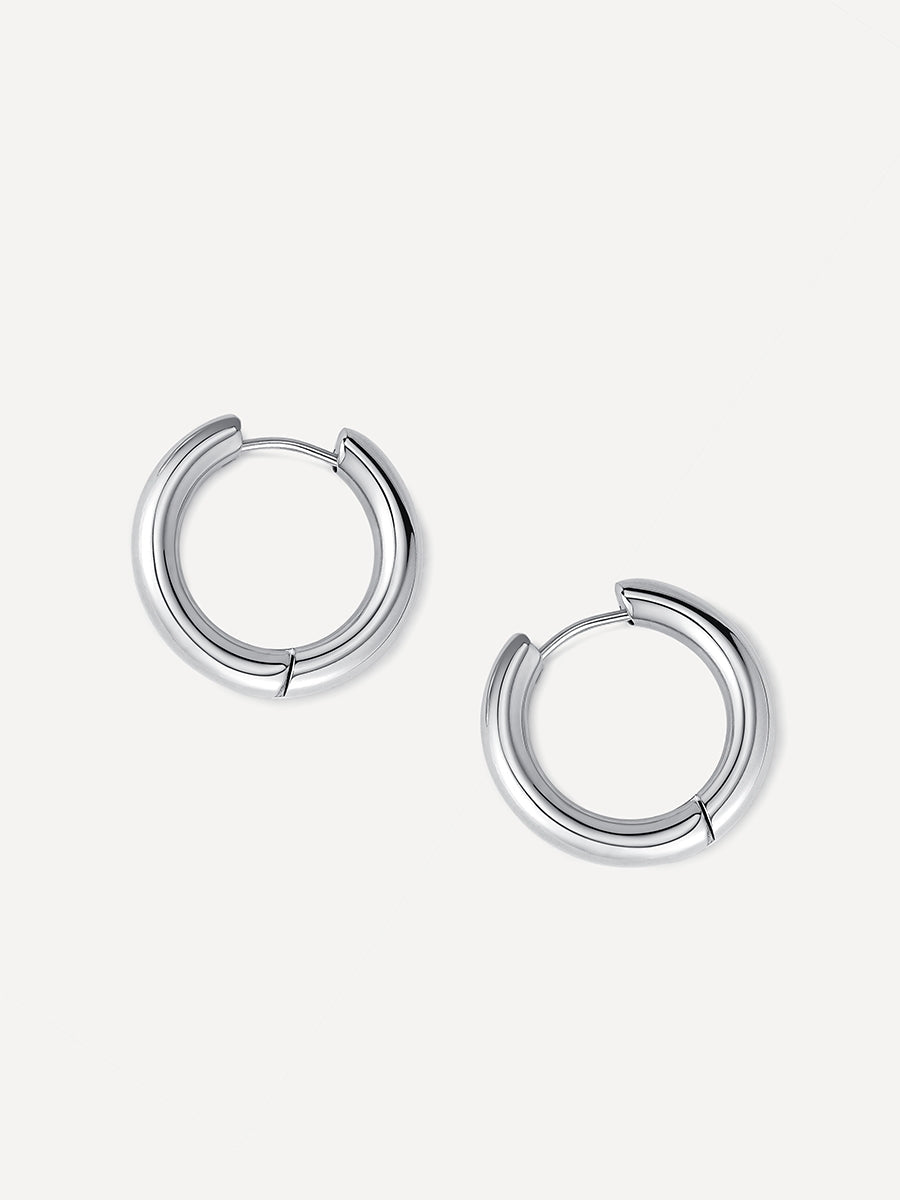 Střední řetízkové náušnice 24mm s třpytkami