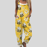 Sárga kantáros nadrág méhekkel