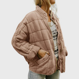 Viktorie - Elegantní prošívaná bunda, barva: khaki