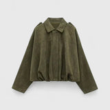 Clara – Pohodlná bunda, barva: khaki zelená