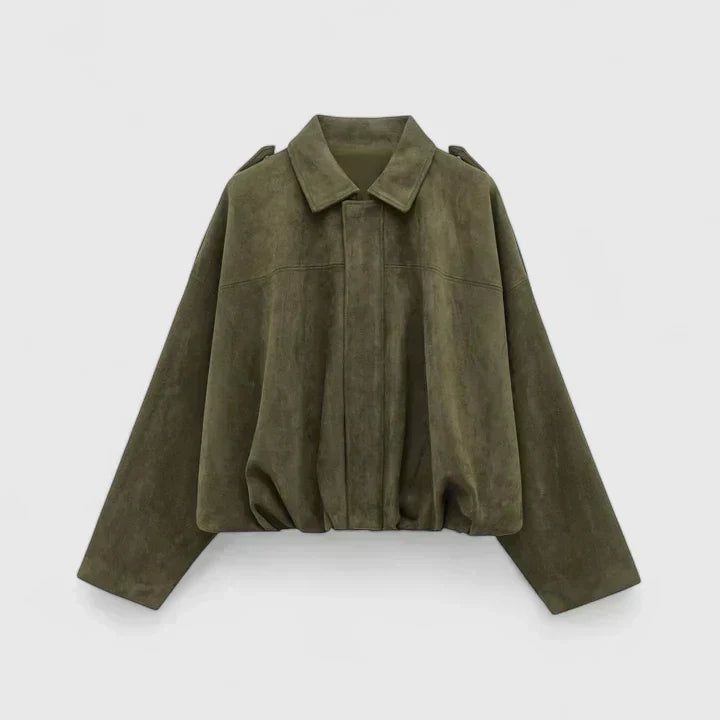Clara – Pohodlná bunda, barva: khaki zelená