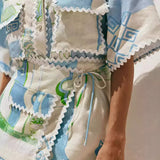 Paula – Elegantní komplet s patchworkem