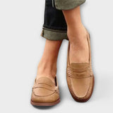 klasické dámské mokasíny, barva: khaki