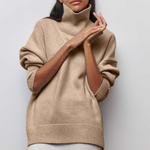 Katrielle - svetr s rolákem, barva: khaki