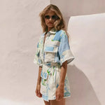 Paula – Elegantní komplet s patchworkem