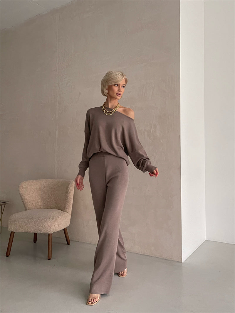 Charlotte – Elegantní komplet, barva: hnědá