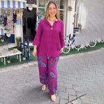 Sophie – Elegantní boho komplet, barva: fialová