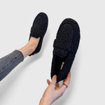 Teddy – Hřejivé papuče s elegantním designem, barva: černá