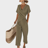 Isla - Elegantní dvoudílný set, barva: khaki