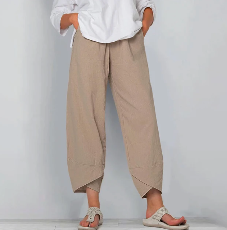 Rut – Lehké kalhoty, barva: khaki