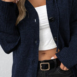 Měkký pletený cardigan Amelia, barva: modrá