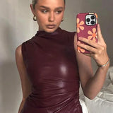 SERAN™ | Sleek Faux Leather Top
