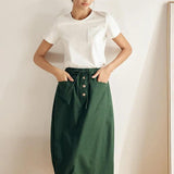 Stretch-Knit Bamboo Classic Basic Tee BELLE