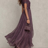 Ashley – Vintage elegáns sifon maxiruha