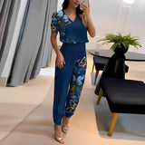 Paula – Elegantní trendy komplet, barva: modrá