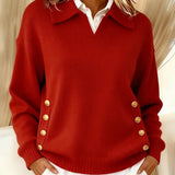 Viktoria | Polo Collar Button Sweater