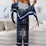 Lilly – Elegantní dvoudílný letní komplet s topem a kalhotami s mašlí
