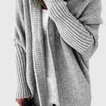 Pletený oversize cardigan s kapucí