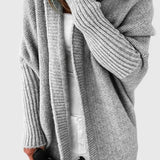 Pletený oversize cardigan s kapucí