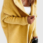Pletený oversize cardigan s kapucí