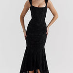 Aleksandra – Elegantní šaty, barva: černá