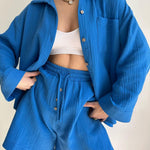 Katharina – Kompletní dvoudílný komplet, barva: modrá