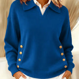 Viktoria | Polo Collar Button Sweater