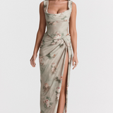 Kristýna – Elegantní šaty, barva: béžová