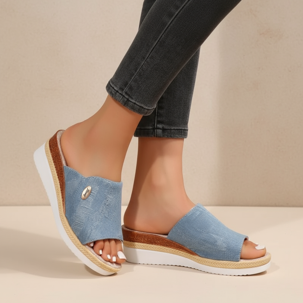 Eva-Hilde – Ergonomické sandály, barva: modrá