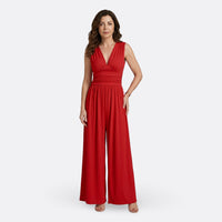 Eleanor – Elegáns ujjatlan kezeslábas, széles szárral