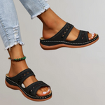 Clara – Elegantní ortopedické sandály, barva: černá