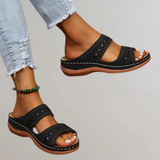 Clara – Elegantní ortopedické sandály, barva: černá