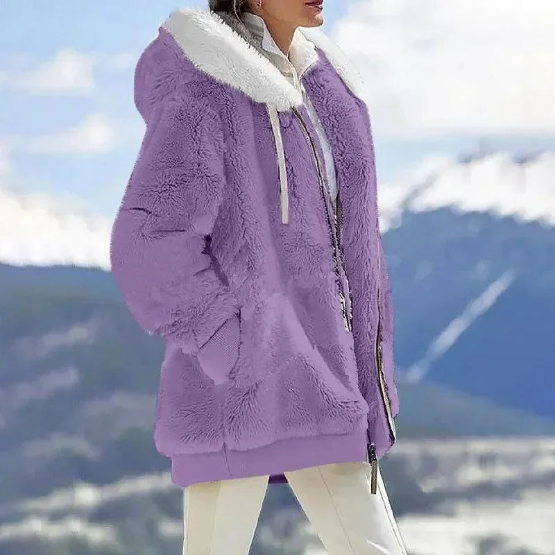 Martha – Pohodlná bunda, barva: fialová