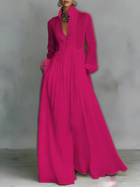 Christine - Flowing Button-Front Maxi Dress